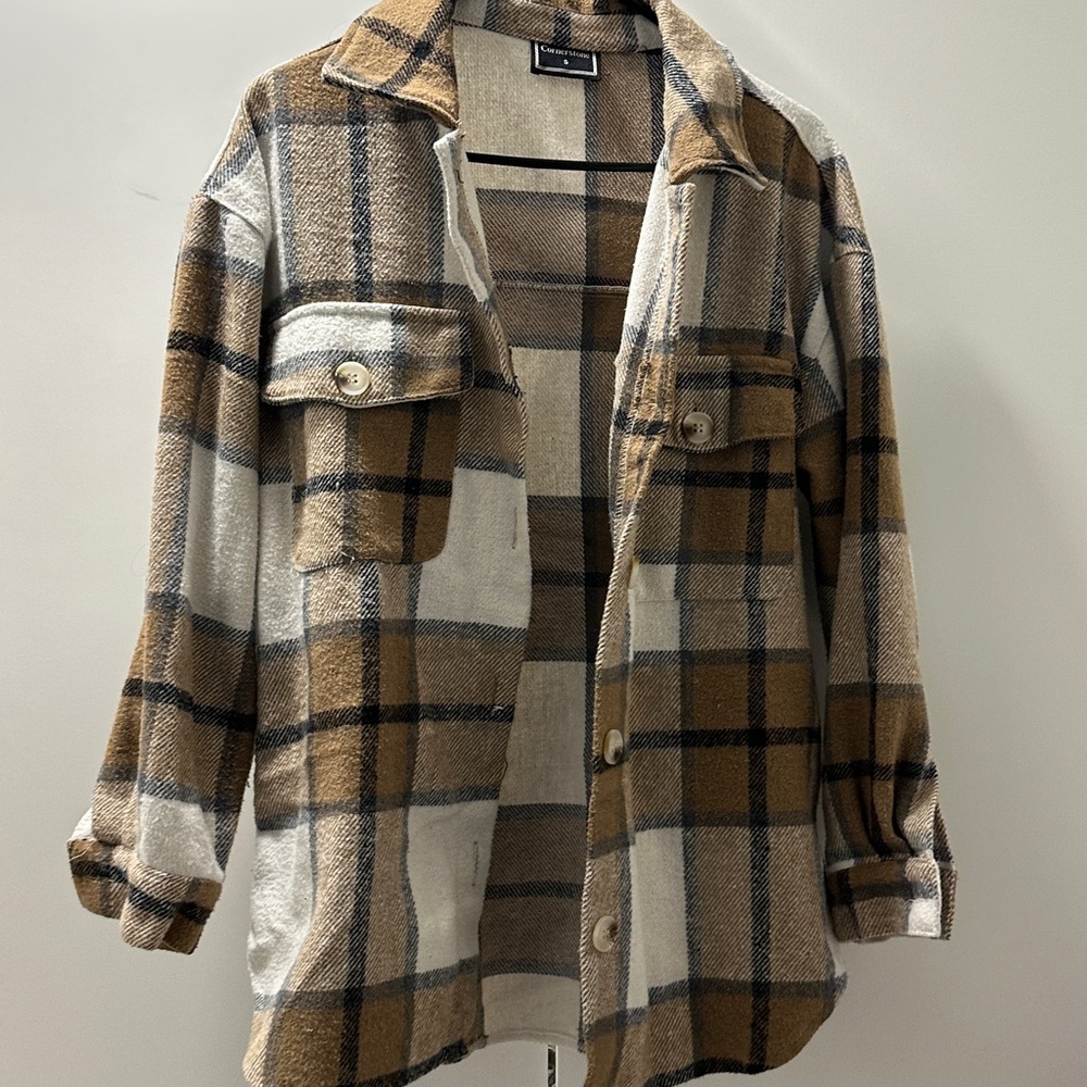 Plaid Button-Up Shacket